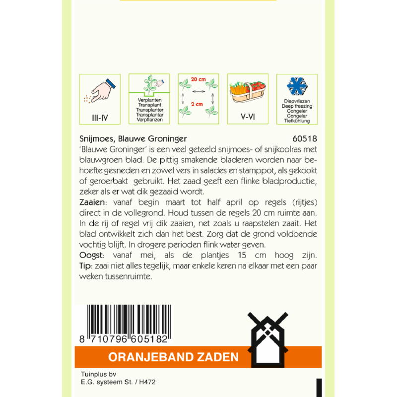 OBZ Snijmoes Blauwe Groninger