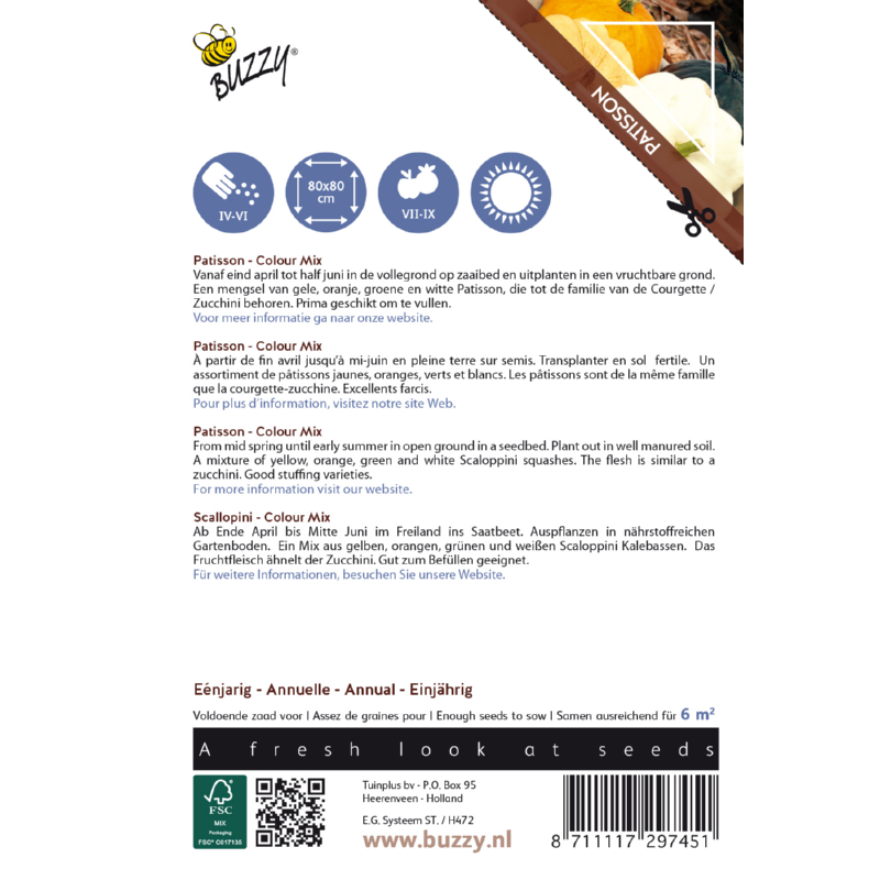 Buzzy® Ornamental Patisson Colour Mix