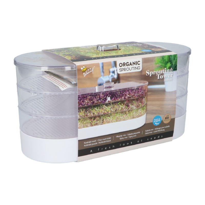 Buzzy® Organic Sprouting Tower 3 laags (4) BIO