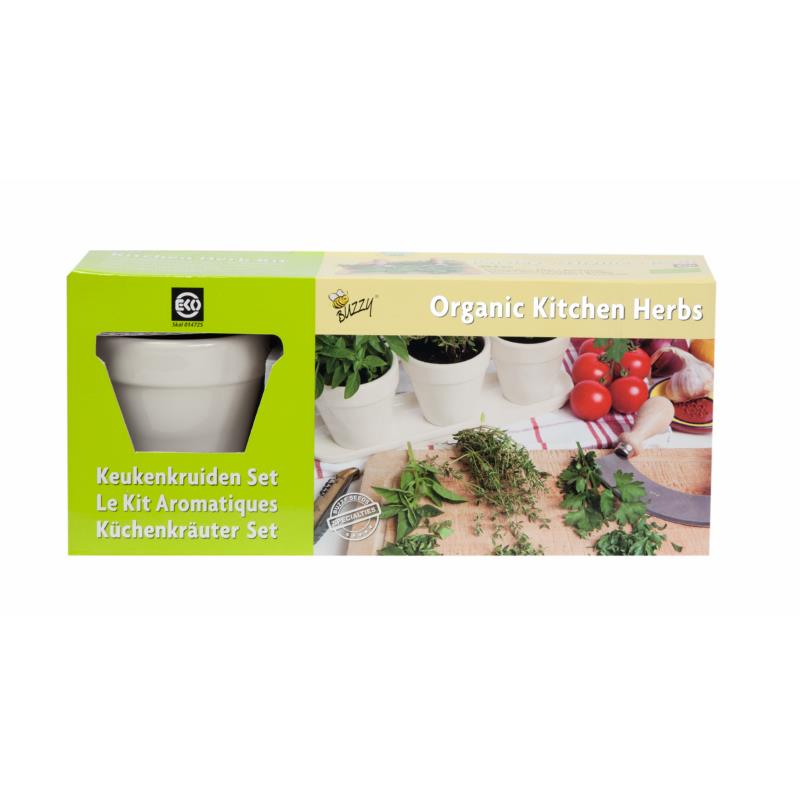 Buzzy® Bio Keukenkruiden Set Wit (6)