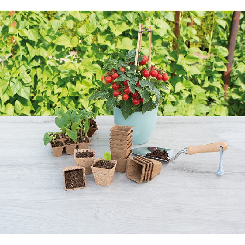 SOGO Biologische turfpotjes 6cm vierkant 10st (14)