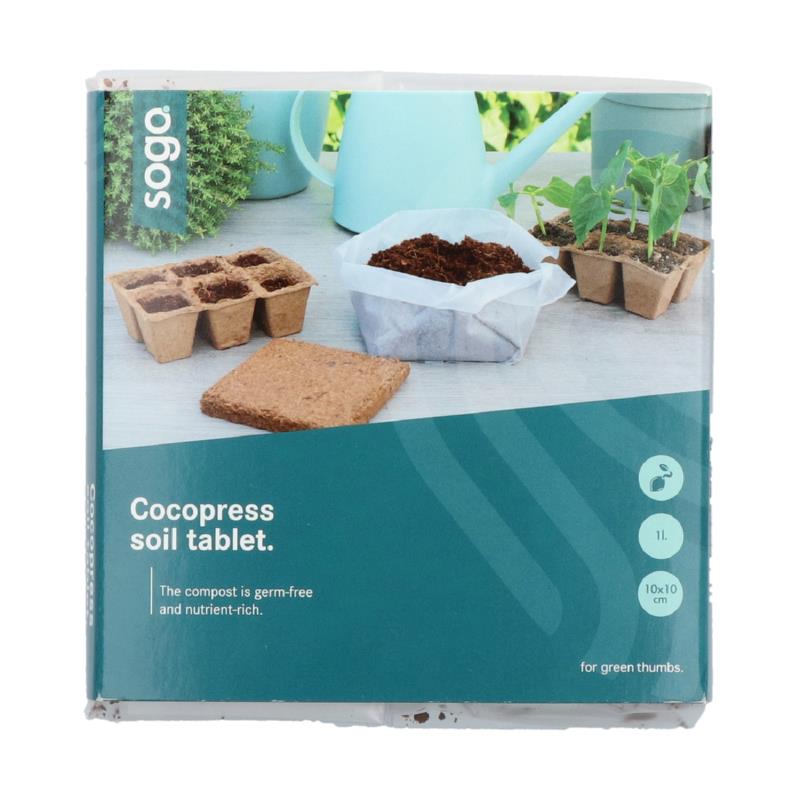 SOGO Cocopress tablet 1 liter, 10x10cm (10)