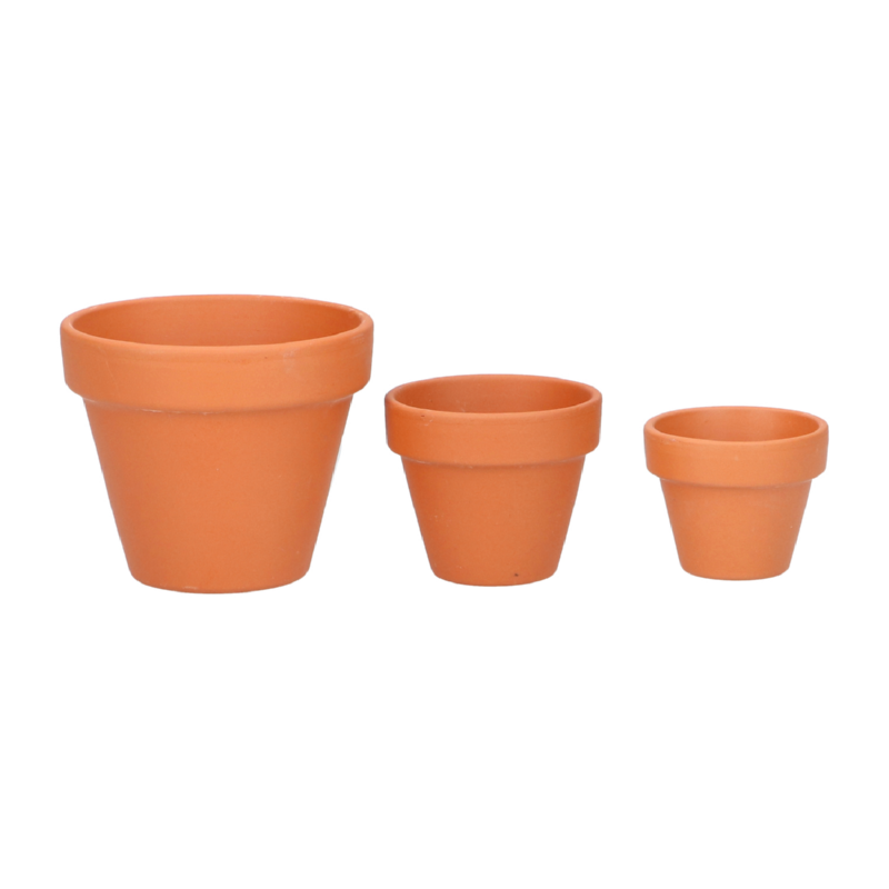 SOGO Stenen terracotta potjes 5/6cm 9st. (12)