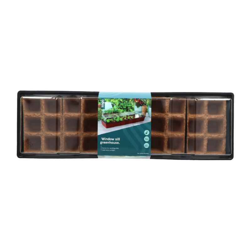 SOGO Vensterbank kweekkas 30 turfpotjes (5)