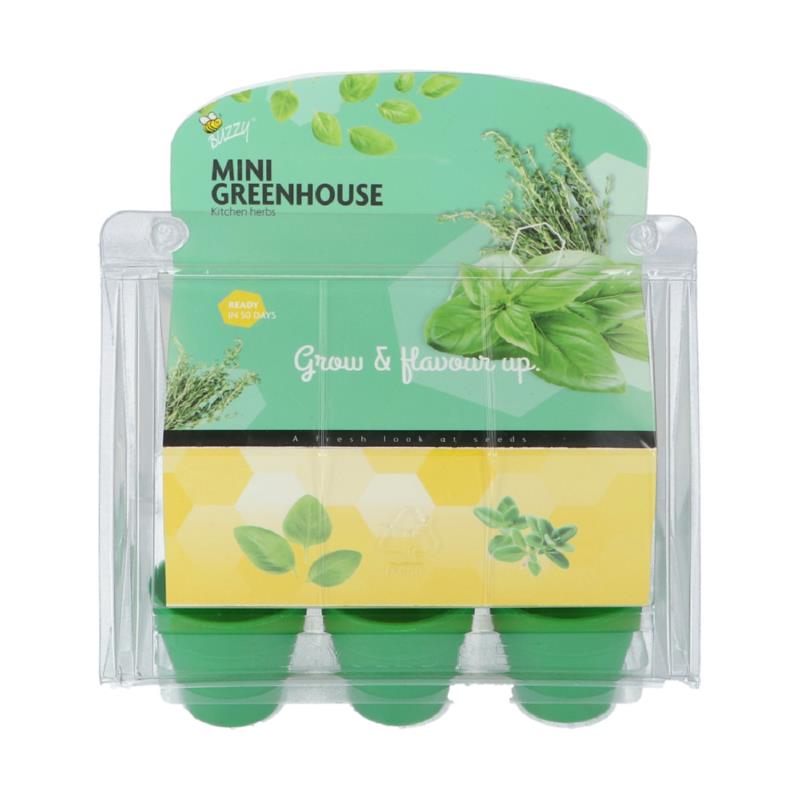 Buzzy® Mini Greenhouse Kitchen Herbs (8)