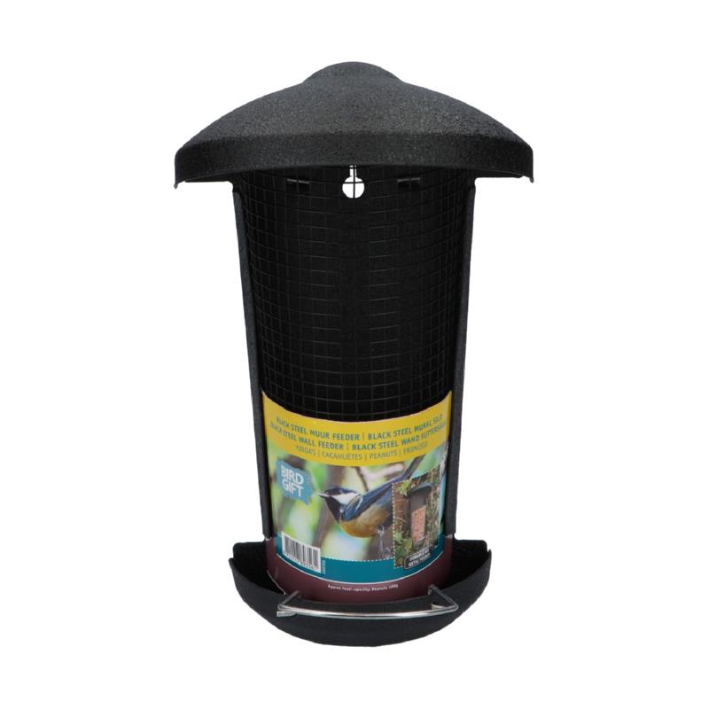 Bird Gift Blacksteel Muur pindafeeder