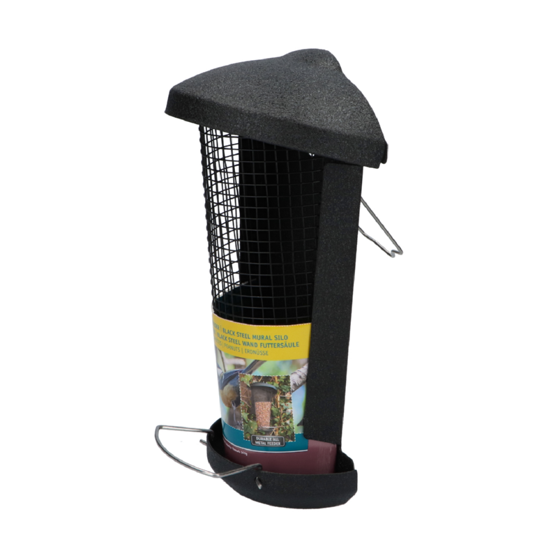 Bird Gift Blacksteel Muur pindafeeder