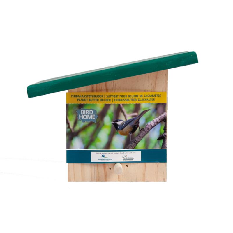 Vogelbescherming Pindakaas Feeder met schuin dakje (4)