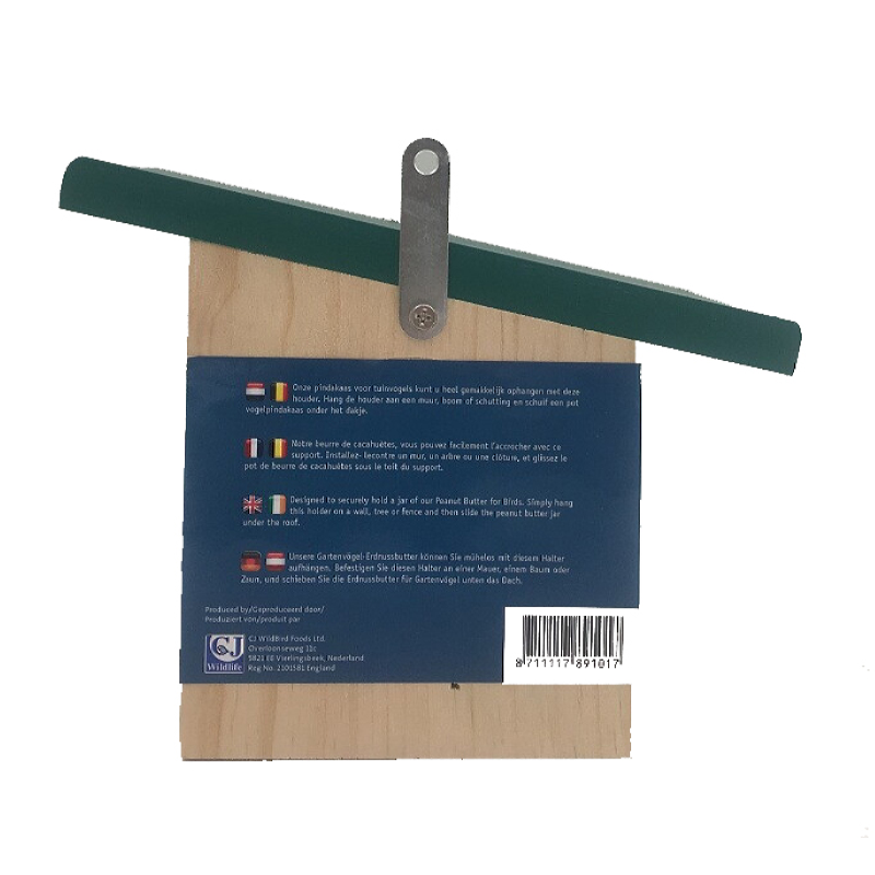 Vogelbescherming Pindakaas Feeder met schuin dakje (4)