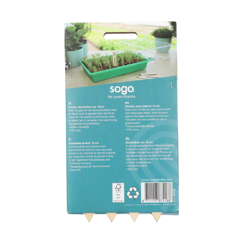 SOGO Houten steeketiket 15cm, 24st (10)