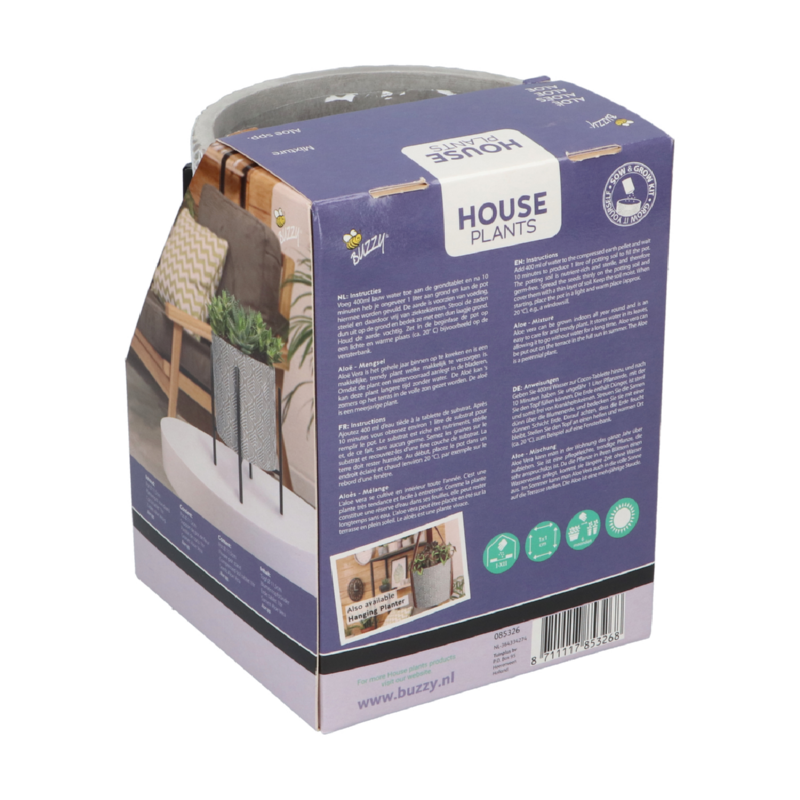 Buzzy® House Plants Plantpot in standaard + Aloe Vera zaden
