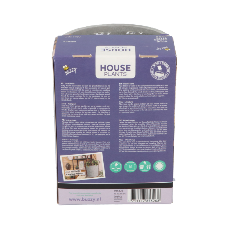 Buzzy® House Plants Plantpot in standaard + Aloe Vera zaden