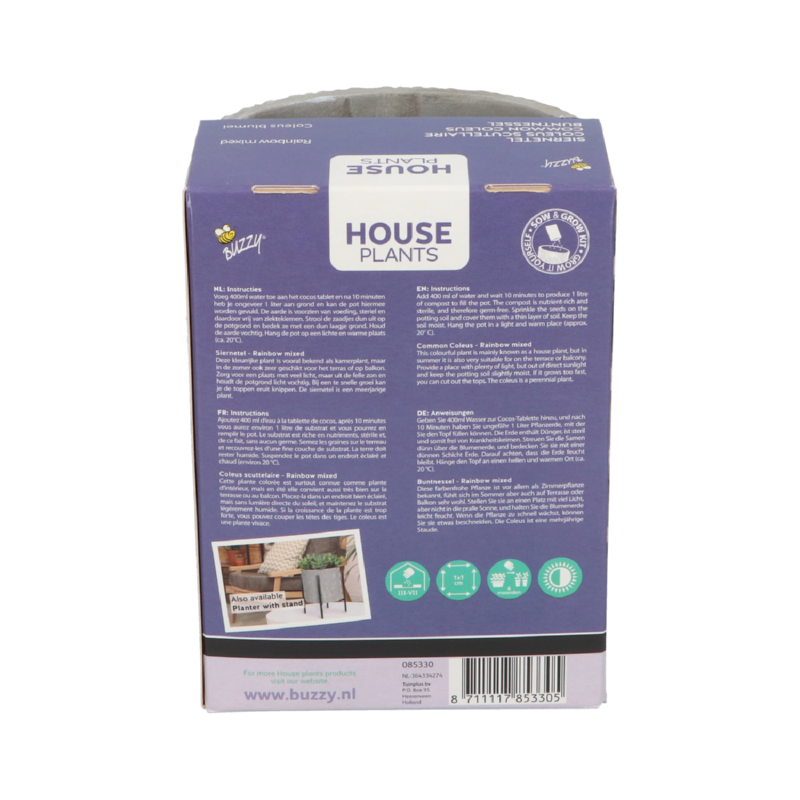 Buzzy® House Plants Hangende Plantpot met Coleus zaden