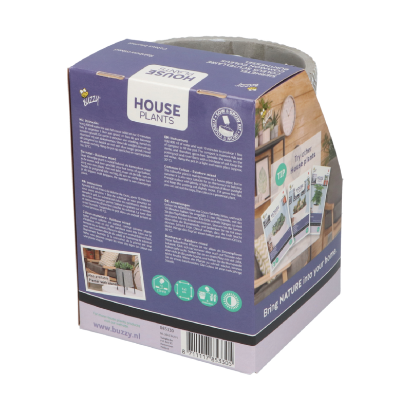 Buzzy® House Plants Hangende Plantpot met Coleus zaden